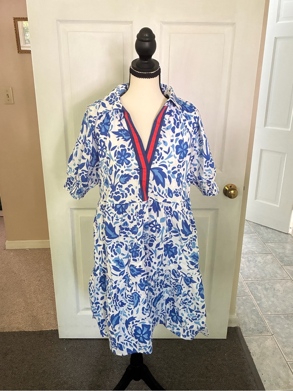 THML The Caroline Dress blue floral